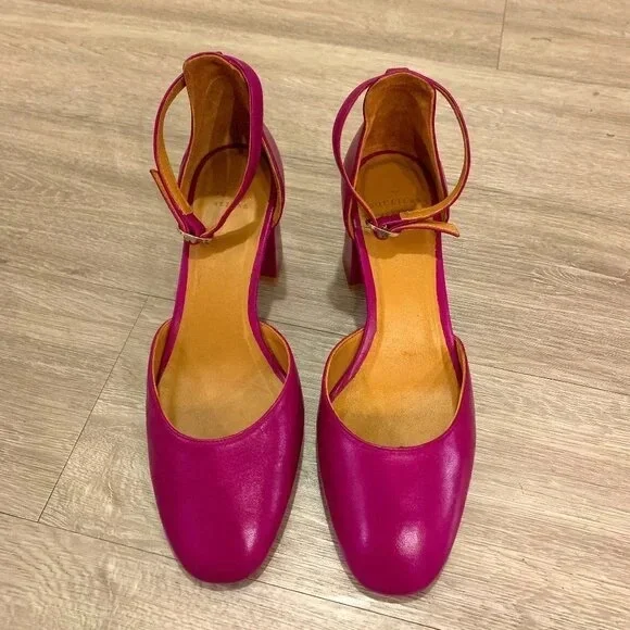 TEMP PRICE DROP!! Sèzane Magenta Babies: Block Heel Shoes - Picture 2 of 5